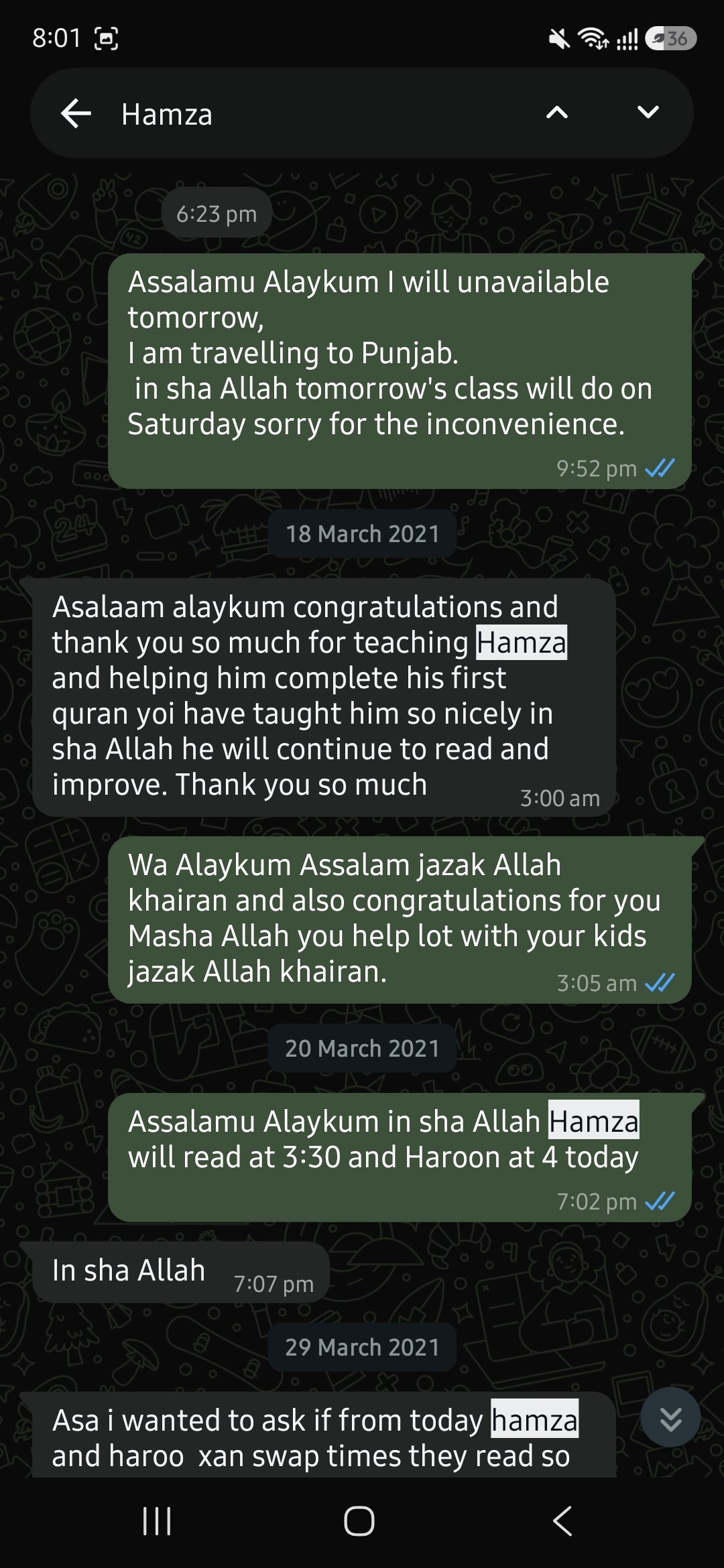 Real UK parent feedback about Hamza completing his first Quran